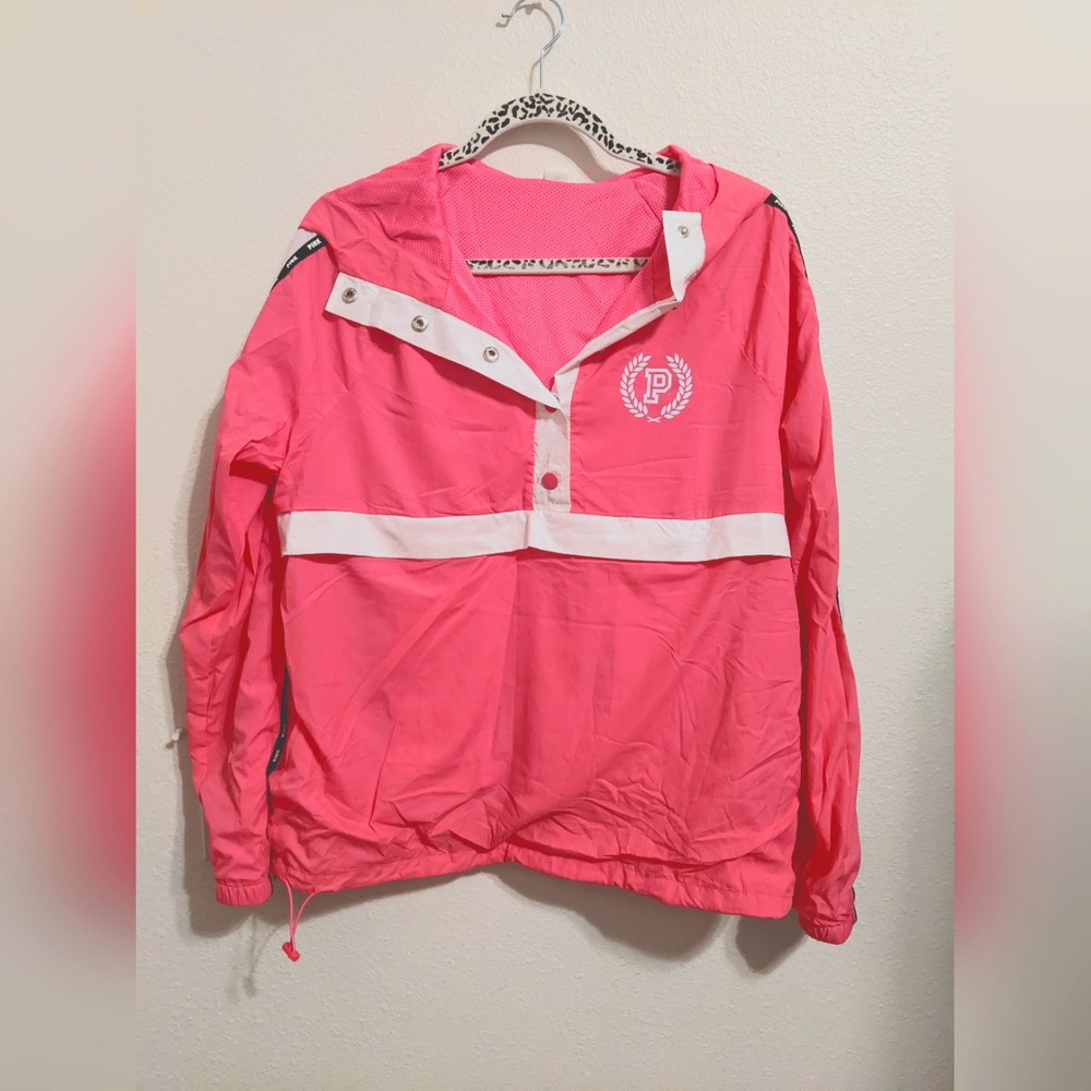 Pink windbreaker Y2k Like New Hot Pink hoodie
